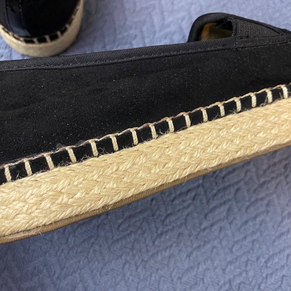 Dr. Scholls Womens Black Suede Espadrilles Slip-On Shoes 7.5M Foam Sole Far Out - Picture 8 of 8